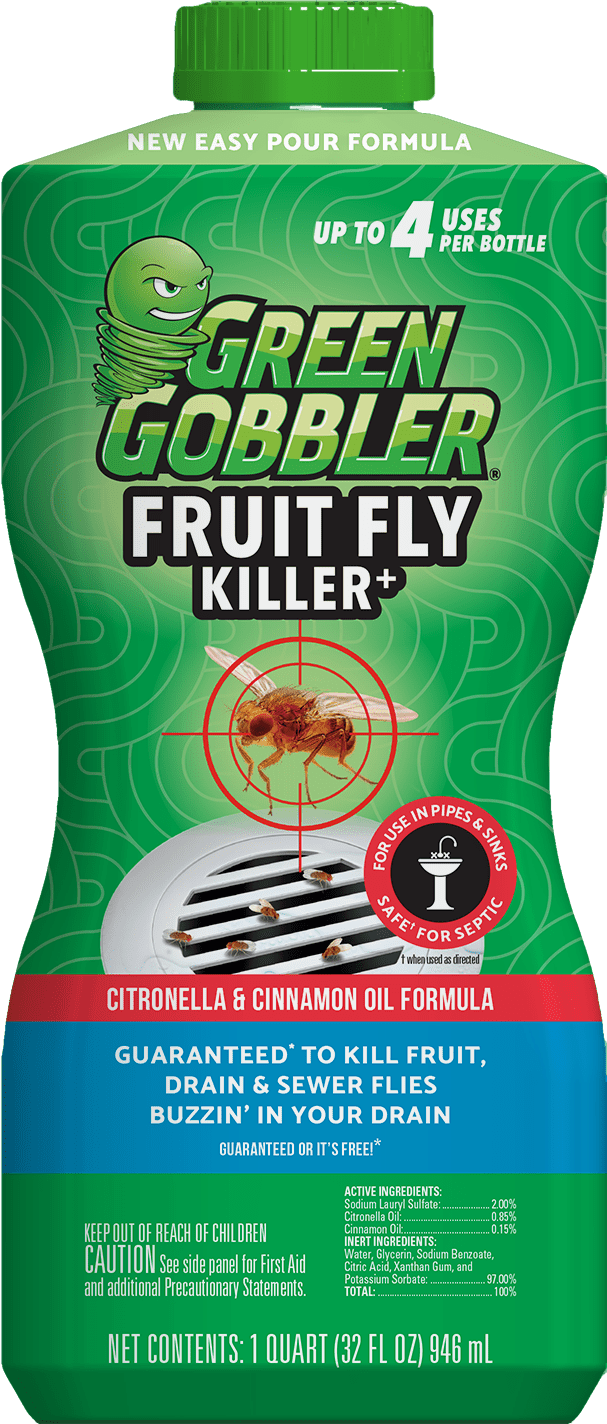 Green Gobbler Thick Gel Formula Fruit and Drain Fly Killer, 32 Fluid ...