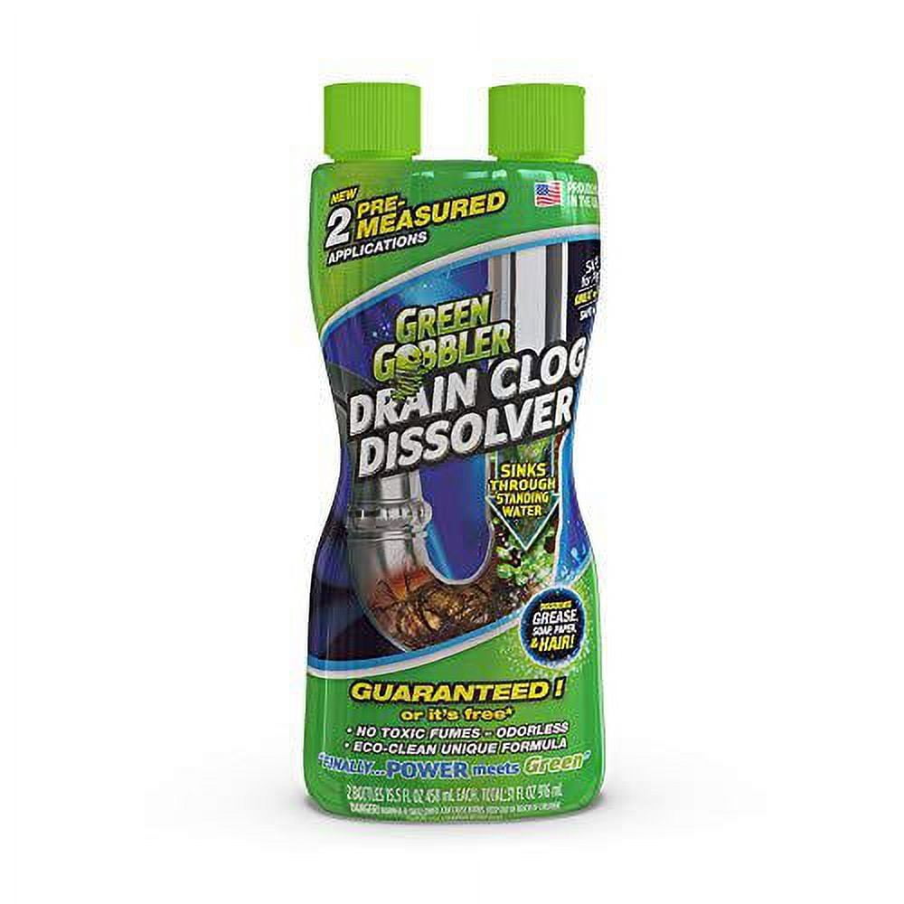 Green Gobbler GGDIS2CH32 Dissolve Liquid Hair & Grease Opener/Drain  Cleaner/Toilet Clog Remover (31 OZ.), 32 OZ, Colorless, 31 Ounces