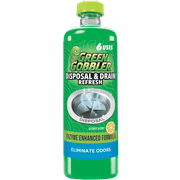 Green Gobbler Garbage Disposal & Sink Drain Cleaner, Elminates Foul Odors and Clogs, Enzymatic Formula, 22.6 fl oz - 6 Uses