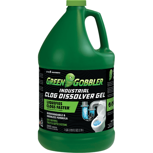 Green Gobbler Industrial Strength Drain Clog Cleaner Gel 1 Gallon