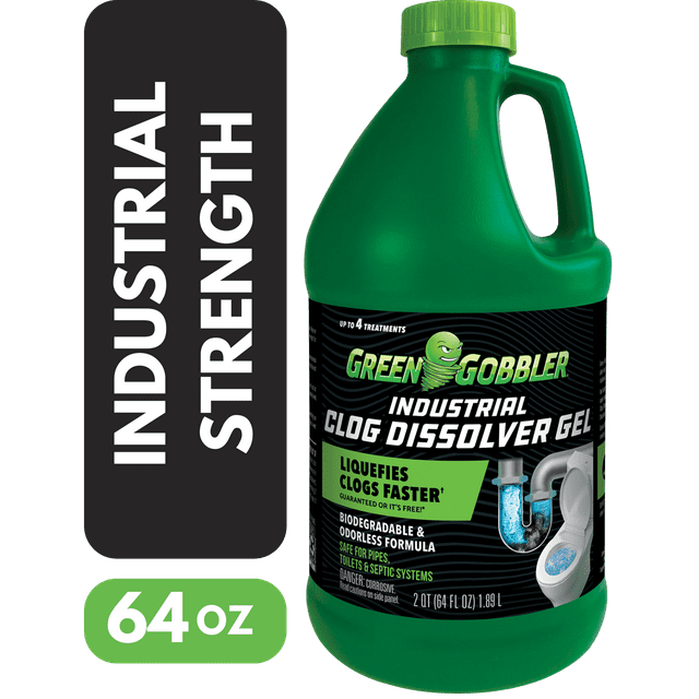 Green Gobbler Industrial Strength Drain Clog Remover & Cleaner Liquid
