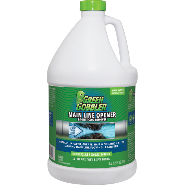 Green Gobbler Main Line Drain Opener and Clog Remover Liquid 1 Gallon