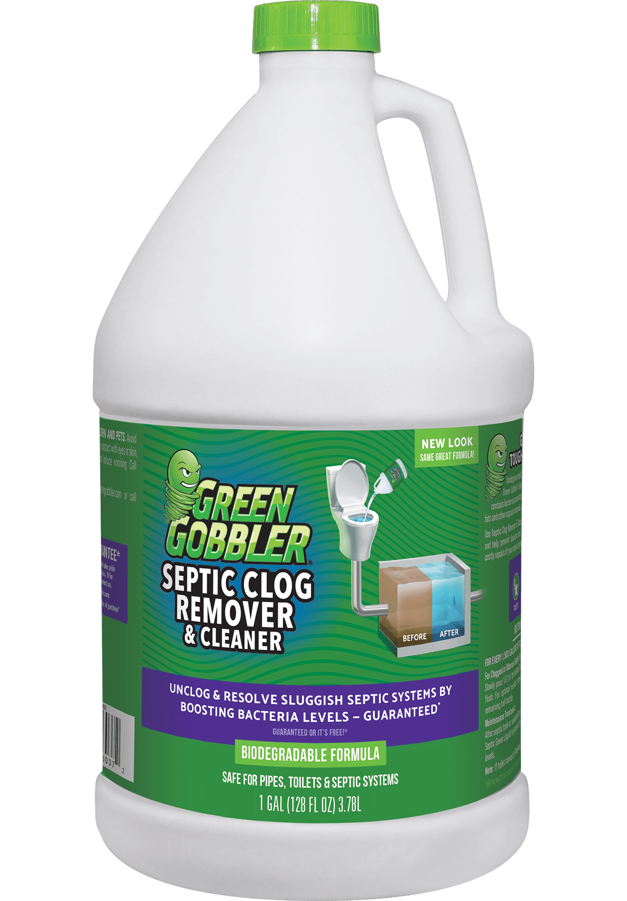 Green Gobbler Septic Clog Remover & Cleaner Safe For Pipes, Toilets
