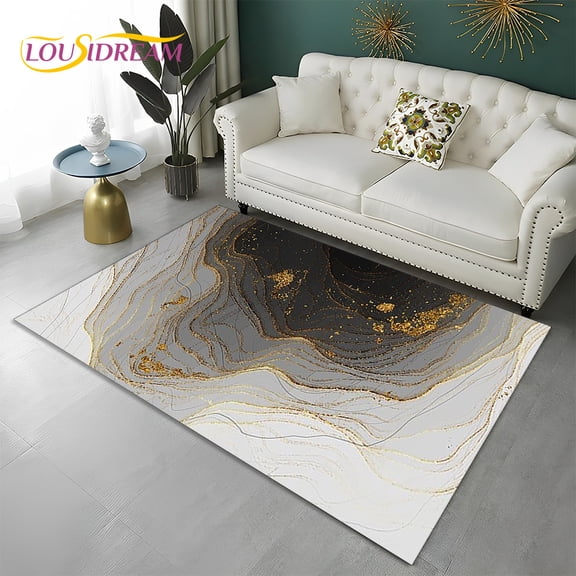 Green Gold Blue Black Marble Nordic Carpet Rug for Home Living Room Bedroom Sofa Doormat r kid Area Rug Non-slip Floor Mat