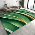 thumbnail image 1 of Green Gold Gradient Stripes Area Carpet, Retro Abstract Light Luxury Living Room Throw Rugs, Soft Comfortable Washable Non-Slip Rug For Bedroom Office Study Dining Room 5 x 8ft, 1 of 6