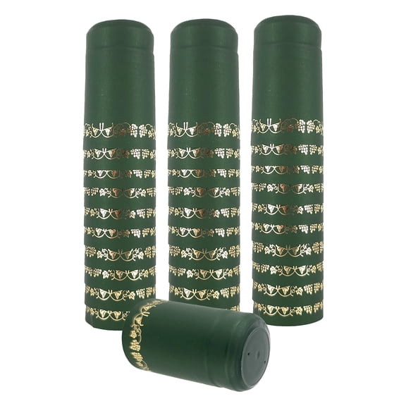 Green Gold Grapes PVC Shrink Capsules Set of 30