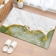 thumbnail image 1 of Green Gold Marble 2'x3' Washable Rug, Modern Abstract Marble Crack Texture Non-Slip Soft Doormat Area Rugs for Entrance Bathroom Bedsides, Front Doormat Carpet for Kitchen Bedroom, Entryway Floor Mat, 1 of 9