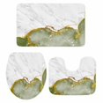 thumbnail image 1 of Green Gold Marble Bath Mat 3 Piece Bathroom Rug Set, Modern Abstract Marble Crack Texture Non Slip Bath Rug Contour Mat and Toilet Lid Cover, Absorbent Shower Mats Soft Bath Rugs and Mats Sets, 1 of 8