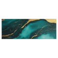thumbnail image 1 of Green and Gold Marble Glitter Waves Pattern Kitchen Rug Mat,Kitchen Runner Rugs Non Skid Washable,Decorative Kitchen Floor Mats for Kitchen,Sink,Laundry,17"X47", 1 of 5