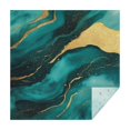 thumbnail image 1 of Green and Gold Marble Glitter Waves Pattern Square Tablecloth,Waterproof Square Table Cover,Wipeable Spillproof Washable Table Cover for Home Kitchen Party Decor 60"x60"(152x152cm), 1 of 6