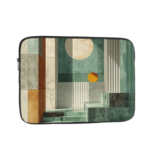 Green Gold Marble Laptop Sleeve Bag Compatible With MacBook Air / Pro iPad MateBook Tablet Surface HP Lenovo Dell ASUS Acer Laptop Computer Protective Size: 12 inch