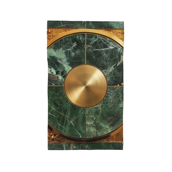 Green Gold Marble Modern Luxury Face Wash Cloth 27.516in Hand Towels Bathroom Soft Absorbent Kitchen Towel Spring Decorative Dish Hotel Gym Spa