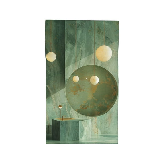 Green Gold Marble Modern Luxury Face Wash Cloth 27.5×16in Hand Towels Bathroom Soft Absorbent Kitchen Towel Spring Decorative Dish Hotel Gym Spa