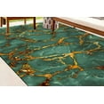 thumbnail image 1 of Green And Gold Marble Rug, Gold Marble Rugs, Classic Rug, Marble Rugs, Green Rug, Customs Rug, Office Decor Rugs, Easy To Clean Rug, 2.6'x9.2' - 80x280 cm, 1 of 8