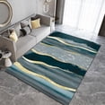 thumbnail image 1 of Green Gold Marble Texture Area Rug, Retro Abstract Water Ripple Printed Carpet, Indoor Rugs Soft Washable Non-slip Durable Suitable For Living Room Bedroom Study Dining Room 3 x 5ft, 1 of 6