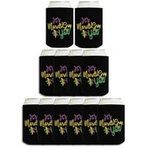 Green Gold Party Decor It's Mardi Gras Y'all Fleur-de-lis 12-Pack Can Coolers Coolies