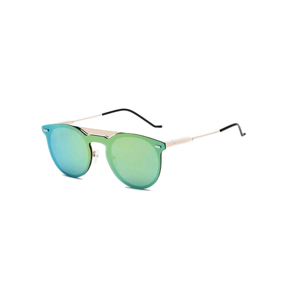 Green & Gold Sunglasses - Gradient Color UV400 Protection Summer Outdoor Activity & Casual Shades