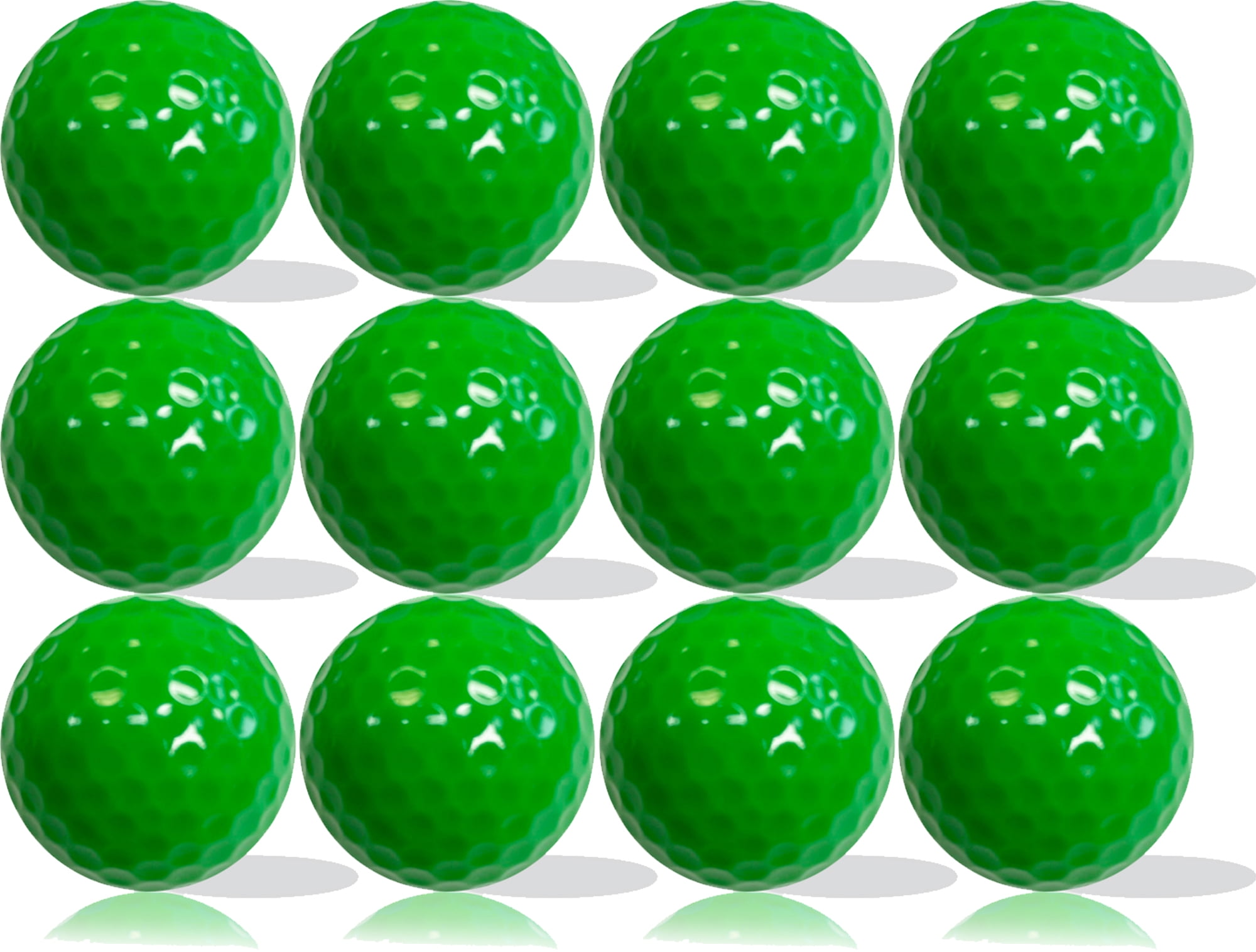 Green Golf Balls – 12 Pack – High Visibility Colored Balls by GBM Golf