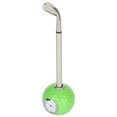 Green Golf Club Pen Alloy Desktop Golf Ball Pen Stand Holder Desk Ornament Gifts with Clock