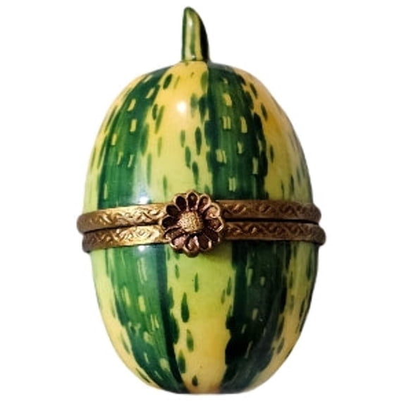 Limoges Green Gourd Box for Collectors | Limoges Boutique Limoges Box Porcelain Figurine