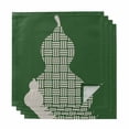 thumbnail image 1 of Green Gourd Cloth Napkins, Modern Abstract Art Geometric Washable and Reusable Dinner Napkins Set of 4, Table Napkin for Kitchen Party Birthday Wedding Hotel Housewarming 20"x20", 1 of 9