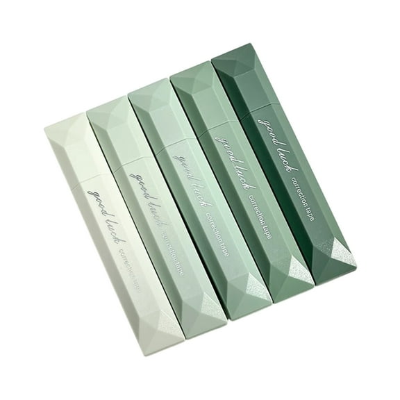 Green Gradient Correction Tape Green Gradient Correction Tape 5-Pack - 30 Meters Smooth Retractable White-Out Tape, Large Capacity for Daily Writing and Office Tasks 5-Pack Corrector Tape