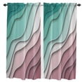 thumbnail image 1 of Green Gradient Geometric Small Curtain Rod Pocket Short Curtains Half Drapes Partition Cabinet Door Window Curtains Home Decor, 1 of 6