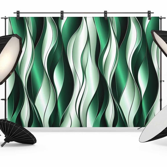 Green Gradient Line Photography Backdrop 7x5FT, Abstract Twist Photo Backdrops, Background for Photography Studio Photo Studio Background, Back Drop for Photoshoot