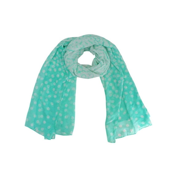 Green Gradient Polka Dot Summer Scarf