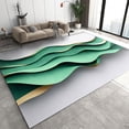 thumbnail image 1 of Green Gradient Striped Print Area Rug, Modern Art Fashion Low-Pile High Traffic Carpet, with Non-Slip Non-Shedding Breathable Floor Rug for Living Room Bedroom Office Study 3x4ft, 1 of 7