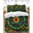 thumbnail image 1 of Green Gradient Tie Dye Art Bedding Duvet Cover Set King Size 4 Pieces Abstract Watercolor Dyeing Bedding Set with Zipper Closure, 1 Comforter Cover 92x106 Inches 1 Flat Sheet & 2 Pillow Cases, 1 of 7