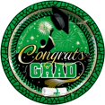 thumbnail image 1 of Green Graduation Plates 9in 8 Count - Green Graduation Party Supplies, 1 of 6