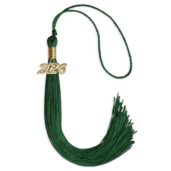 Endea Graduation Green Graduation Tassel with Gold Date Drop