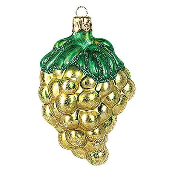 Green Grapes Bundle Polish Blown Glass Christmas Ornament Tree Decoration
