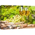 thumbnail image 1 of Green Grapes & White Wine with Corks Drinks Cocktails Photography Modern Art Chic Scenic Multicolor Ultra for Living Room, Bedroom, Office - 12"x18", 1 of 5