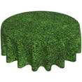 thumbnail image 1 of Green Grass Field Funny Waterproof Picnic Patio Party Round Table Cloth Cover Decorations Fabric 60 Inch Circular Tablecloth for 20-47 Inch Home Dining Room Kitchen Decor, 1 of 6