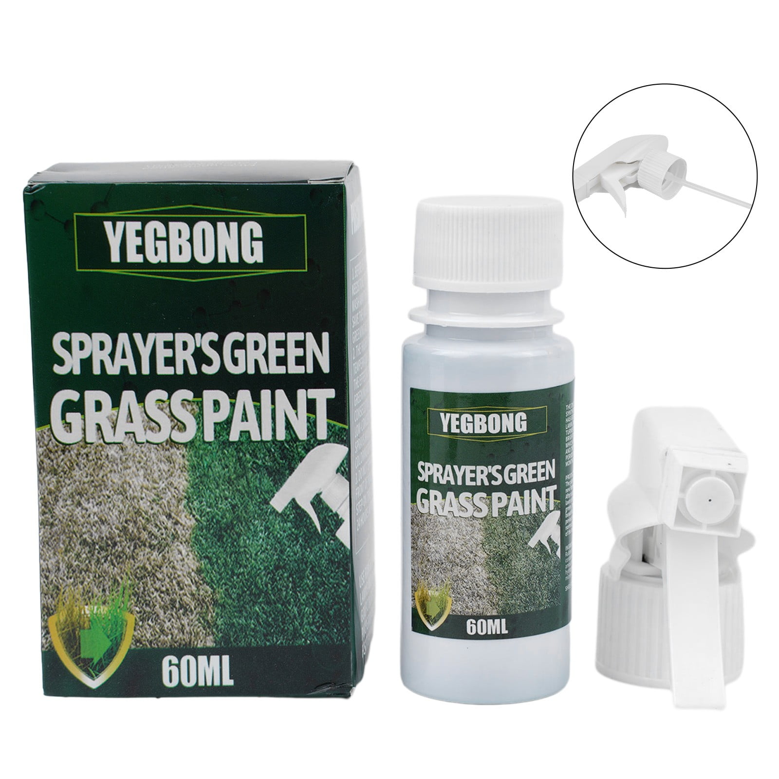 Green Grass Paint for Lawn Spray Plant Dye Repair Curing Agent Color