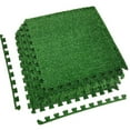 Green Grass Residential 24 x 24 in. Interlocking Carpet Mat Square