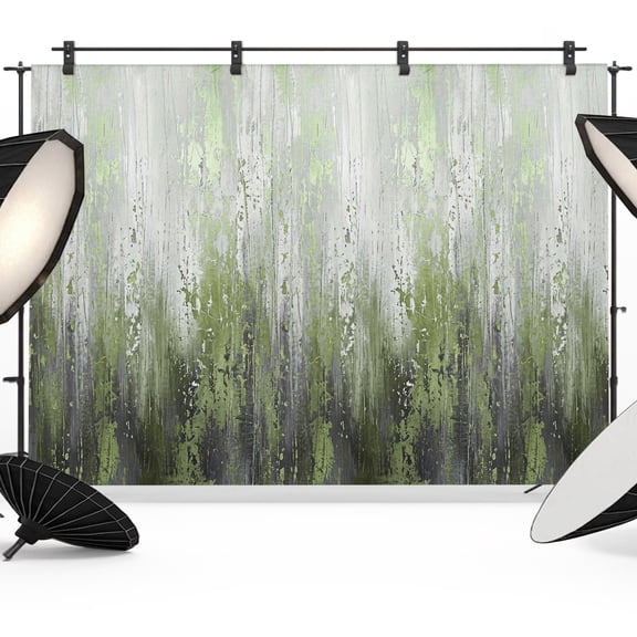 Green Gray Gradient Backdrops for Photography, Modern Abstract Industrial Wall Texture Fabric Photo Background Sturdy Studio Props for Photo Studio, Video Recording, Booth & Photoshoot 7x5ft