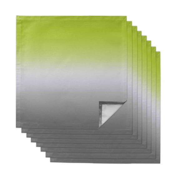 Green Gray Ombre Cloth Napkins, Modern Gradient Abstract Art Washable and Reusable Dinner Napkins Set of 8, Table Napkin for Kitchen Party Birthday Wedding Hotel Housewarming 20"x20"