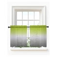 thumbnail image 1 of Green Gray Ombre Tier Curtains 36 Inch Length,Sheer Curtains for Bedroom Living Room Window Modern Gradient Abstract Art Rod Pocket Voile Drapes Kitchen Curtains Small Half Window 27.5"x36" 2 Panels, 1 of 7