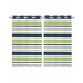 thumbnail image 1 of Green Gray Striped Sheer Curtains 45 Inch Length 2 Panels Set for Living Room/Bedroom, Farmhouse Stripes Modern Abstract Art Kitchen Curtains Grommet Semi-Sheer Curtains Window Treatments 42"x45"x2, 1 of 7