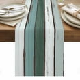 thumbnail image 1 of Green Gray White Table Runner - 72 Inch Long, Kitchen Dining Table Runner Dresser Scarves, Country Vintage Gradient Wooden Plank Farmhouse Decor for Coffee Tables Wedding Party Banquet, 1 of 7