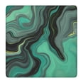 thumbnail image 1 of Green Gray Yellow Marble Pattern Square Fitted Tablecloth with Elastic Edge,Square Table Cover,Washable Elastic Table Cover for Home Kitchen Party Decor 36"x36", 1 of 6