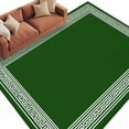 thumbnail image 1 of Green Greek Key Large Area Rugs for Bedroom Living Room, Soft Non Slip Carpet Bedside Rug, Geometric Greece Ancient Farmhouse Geo Rectangular Floor Cover Kitchen Accent Rug 5'x7' for Office, 1 of 9