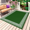 thumbnail image 1 of Green Greek Key Outdoor Rug for Patio/Deck/Porch, Non-Slip Large Area Rug 6 x 9 Ft, Geometric Greece Ancient Farmhouse Geo Indoor Outdoor Rugs Washable Area Rugs, Reversible Camping Rug Carpet Runner, 1 of 8