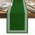 thumbnail image 1 of Green Greek Key Table Runner - 48 Inch Long, Kitchen Dining Table Runner Dresser Scarves, Geometric Greece Ancient Farmhouse Geo Farmhouse Decor for Coffee Tables Wedding Party Banquet, 1 of 8