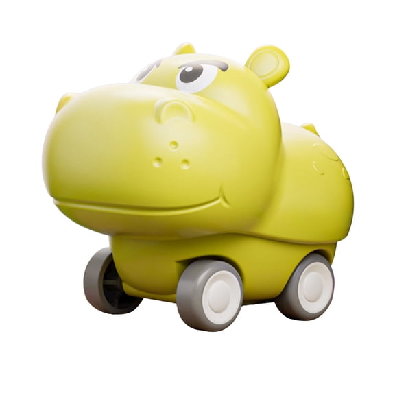 Green Green Animal Press Car Toy For Kids Hippo Inertial Push Vehicle For Toddlers