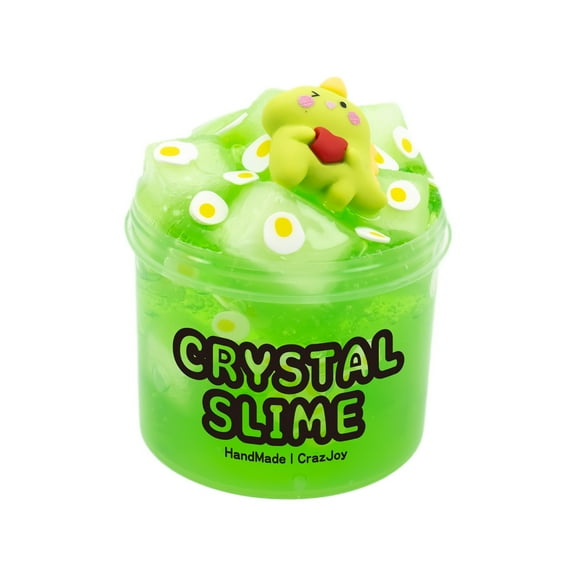 Green Green Apple Crystal Slime 70Ml Stretchy Clay Diy Sensory Toy Non Settling Formula Creative Activity