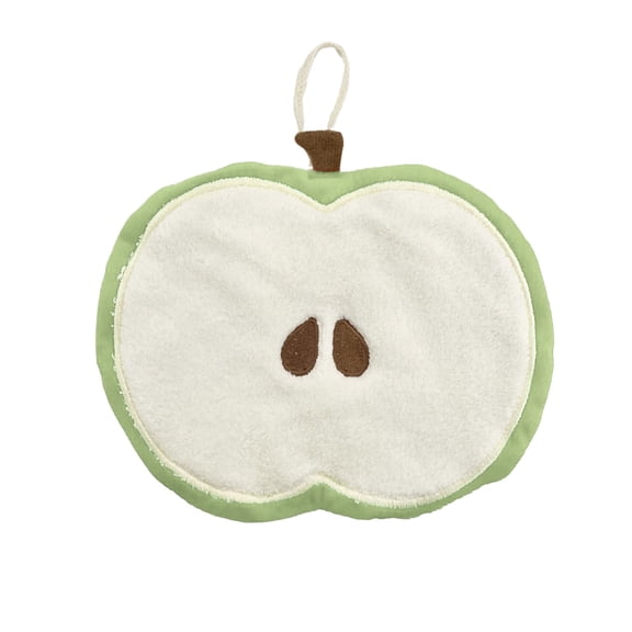 Green Green Apple Pattern Hand Towel With Hanging Rope Super Absorbent Kitchen Cloth For Bathroom Sink